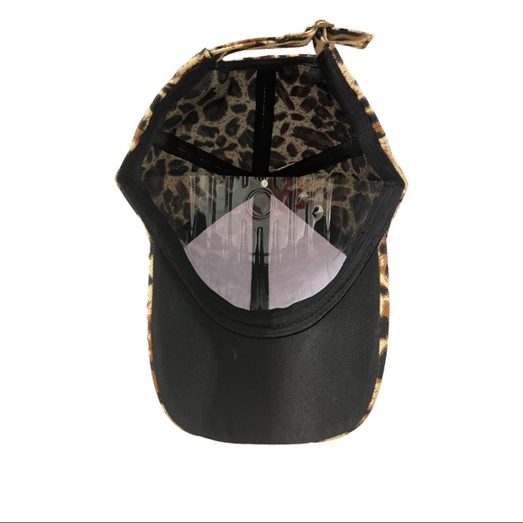 Leopard Rhinestone Fleur-de-lis Cap | NWOT - Picture 2 of 4